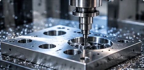 Usinage de pièce métallique par outil CNC